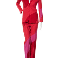 Off-White Resort 2021 Polyester Red and Pink Spiral Pantsuit Size IT 38