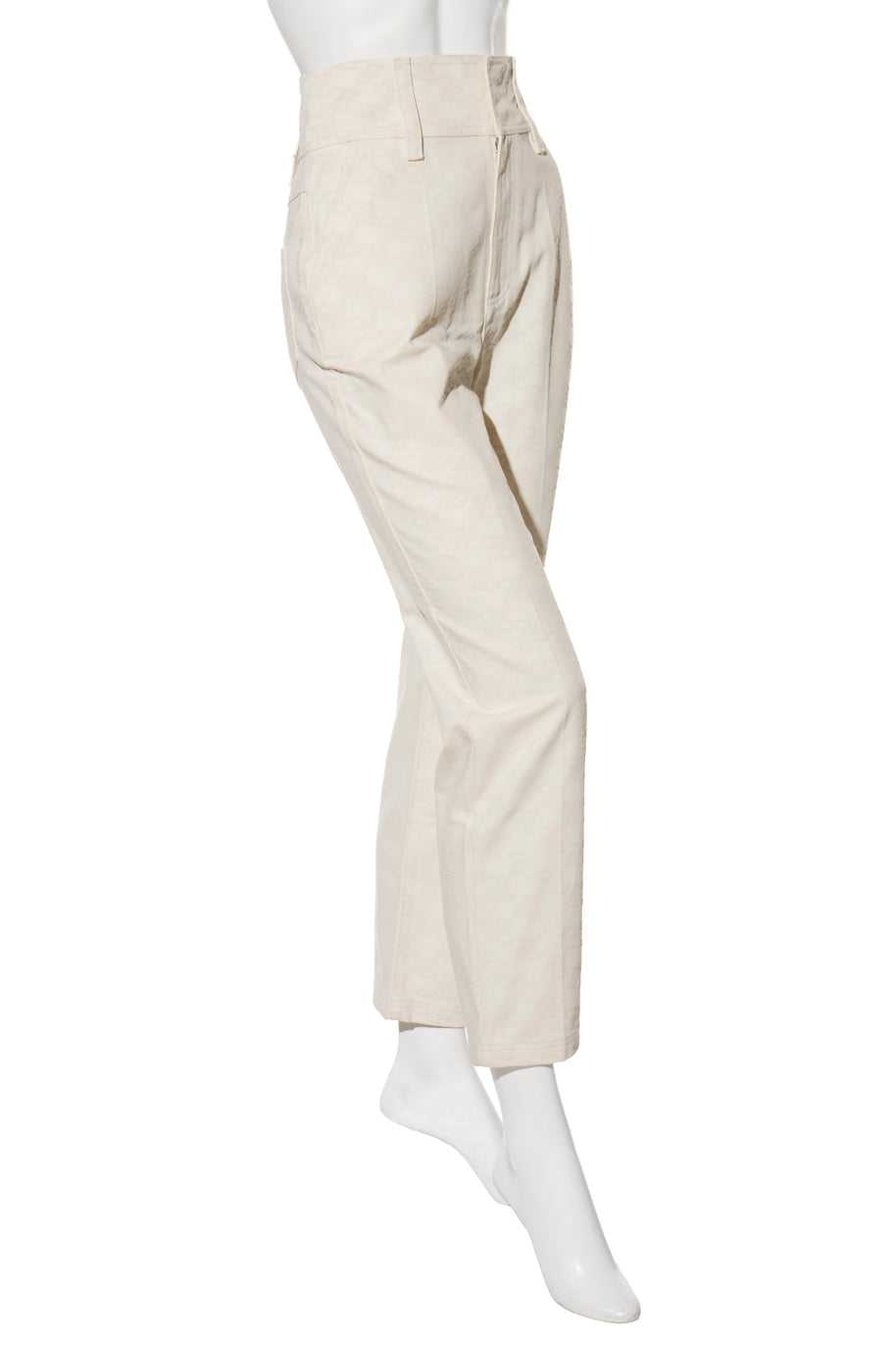 Fendi Women's Ivory FF Monogram Denim Jacket & Pants Set IT 40 / US 4 Made in Italy