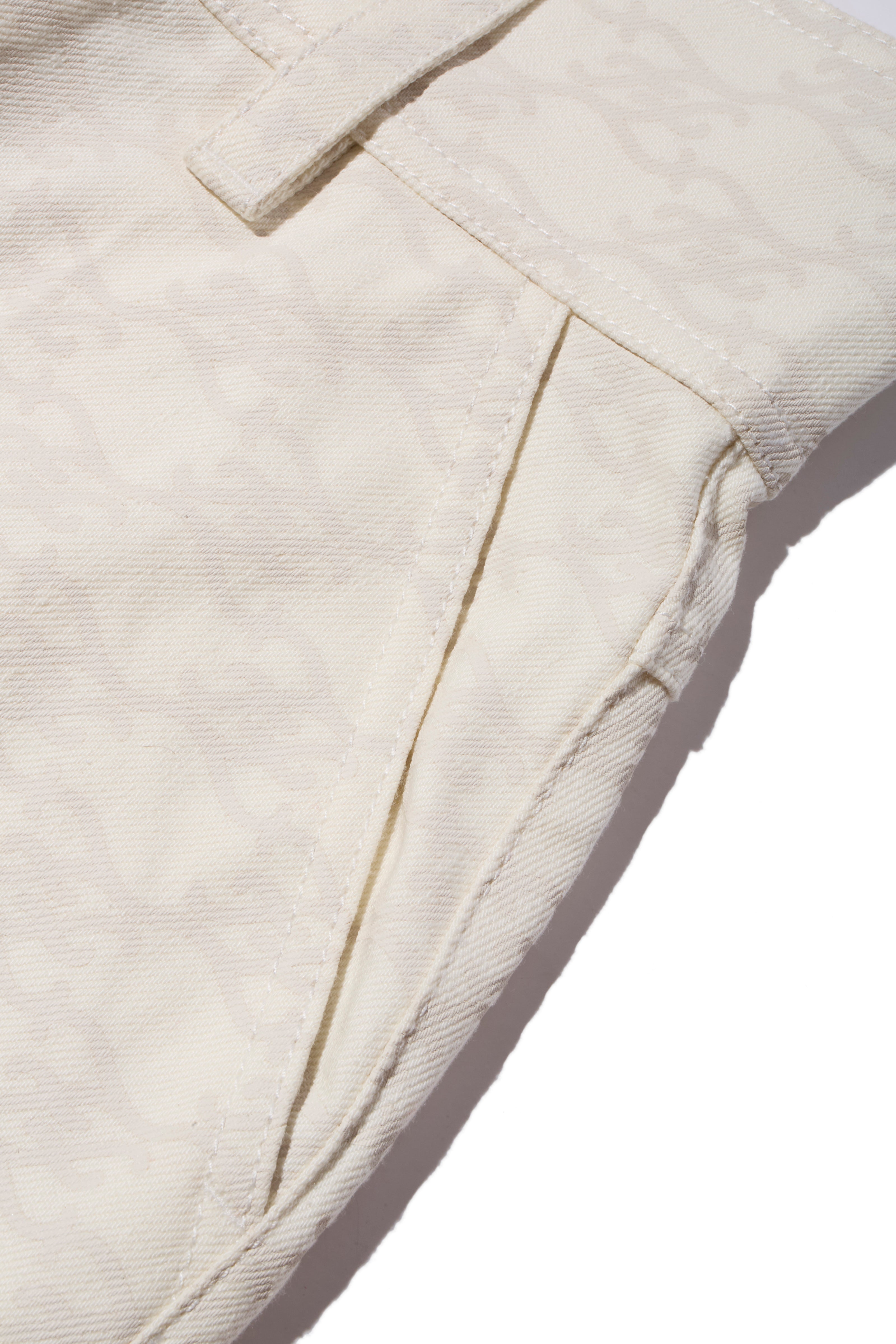 Fendi Women's Ivory FF Monogram Denim Jacket & Pants Set IT 40 / US 4 Made in Italy