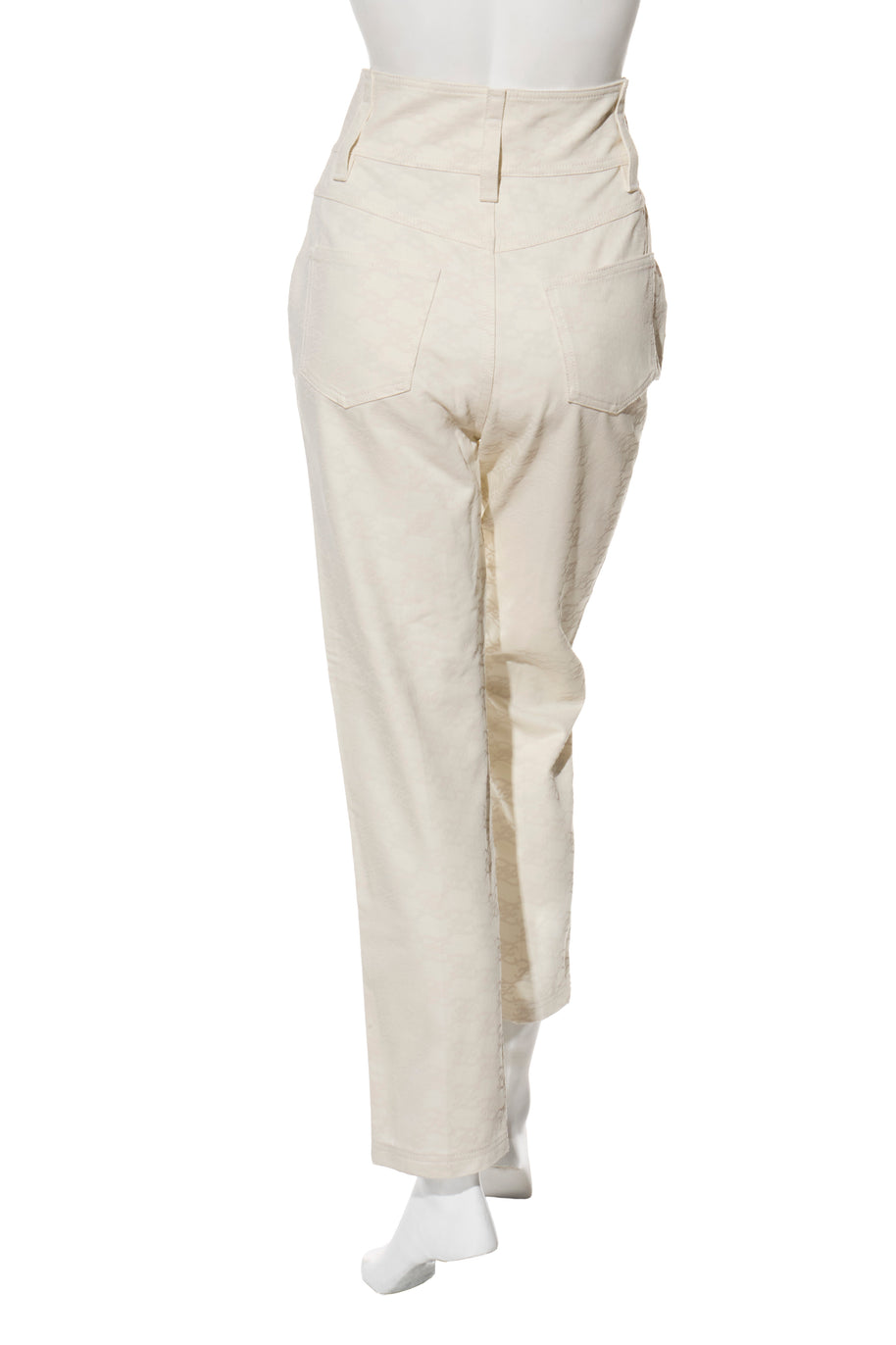 Fendi Women's Ivory FF Monogram Denim Jacket & Pants Set IT 40 / US 4 Made in Italy