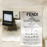 Fendi Pre-Fall 2021 Ivory Silk Polka Dot Dress Worn by Demi Moore Size 38