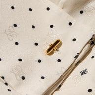 Fendi Pre-Fall 2021 Ivory Silk Polka Dot Dress Worn by Demi Moore Size 38