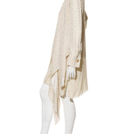 Fendi Pre-Fall 2021 Ivory Silk Polka Dot Dress Worn by Demi Moore Size 38