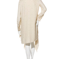 Fendi Pre-Fall 2021 Ivory Silk Polka Dot Dress Worn by Demi Moore Size 38
