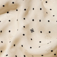 Fendi Pre-Fall 2021 Ivory Silk Polka Dot Dress Worn by Demi Moore Size 38