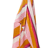 Fendi Spring 2022 Runway Silk Logo Pink Jacquard Stripe Set (Top & Pants), IT 40