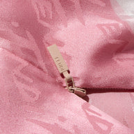 Fendi Spring 2022 Runway Silk Logo Pink Jacquard Stripe Set (Top & Pants), IT 40