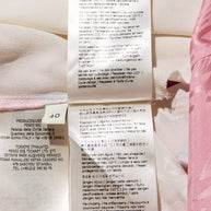 Fendi Spring 2022 Runway Silk Logo Pink Jacquard Stripe Set (Top & Pants), IT 40