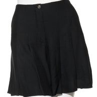 Chanel Spring 2012 Black Silk Pleated Shorts FR 38 (US 6)