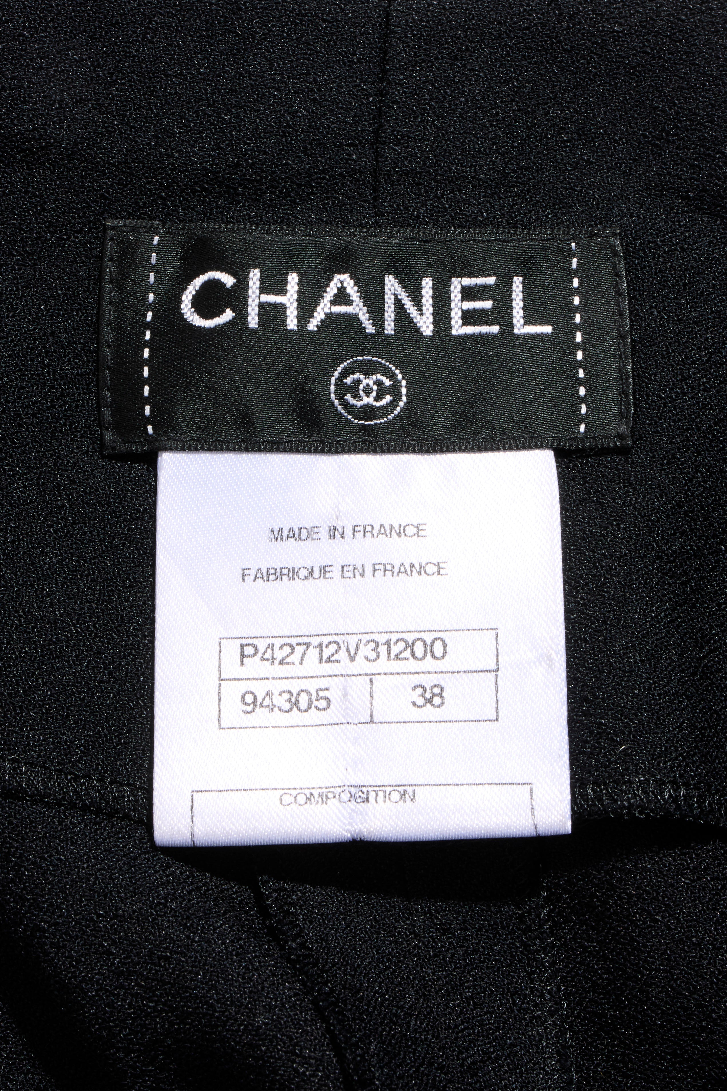 Chanel Spring 2012 Black Silk Pleated Shorts FR 38 (US 6)