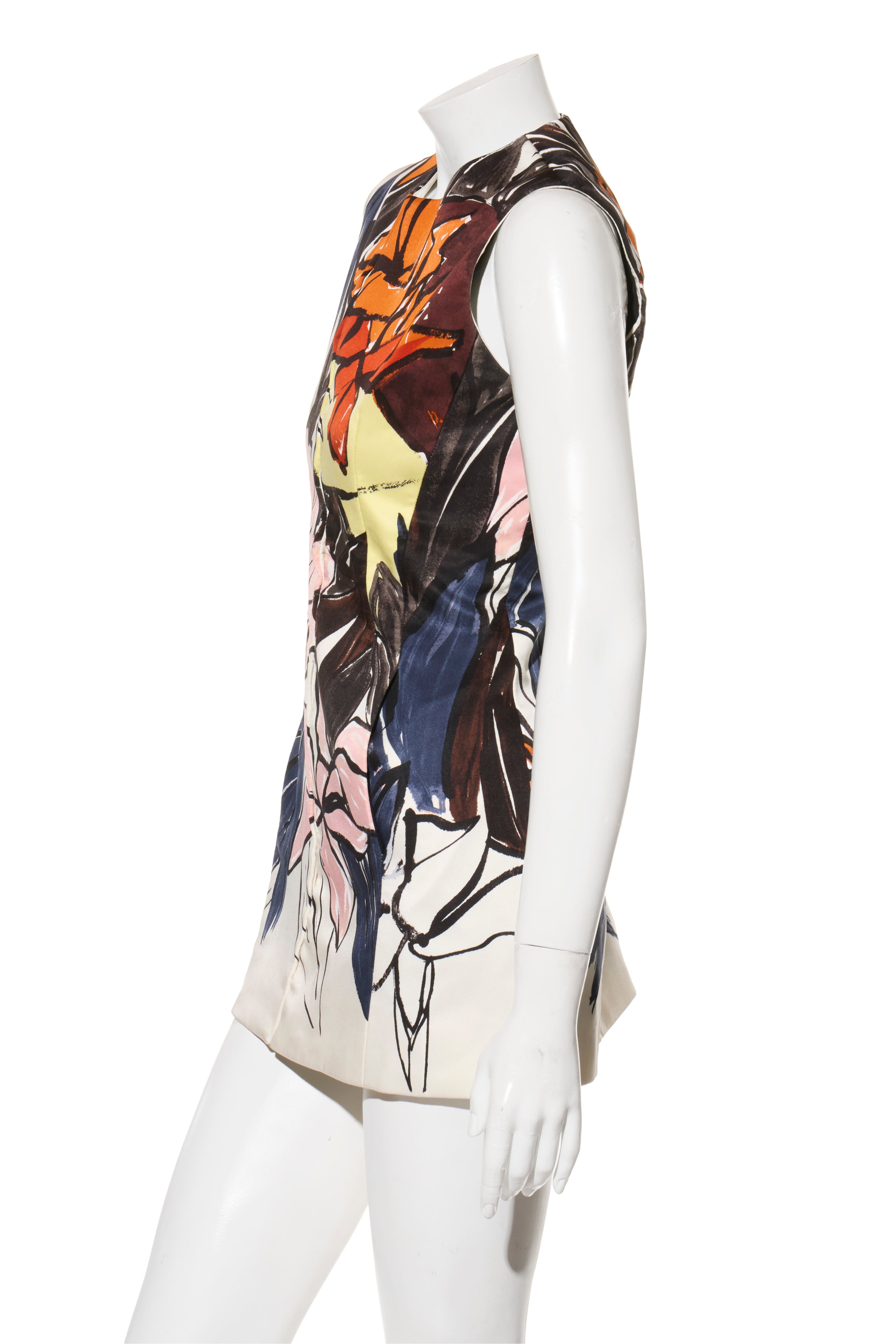 Christian Dior Raf Simons Runway Cruise 2015 Silk Dress Jennifer Lawrence FR 38 US 6