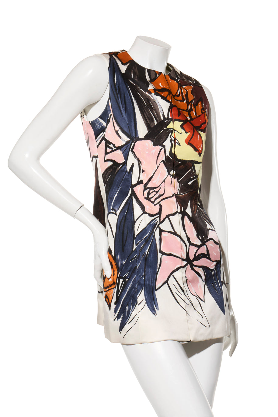 Christian Dior Raf Simons Runway Cruise 2015 Silk Dress Jennifer Lawrence FR 38 US 6