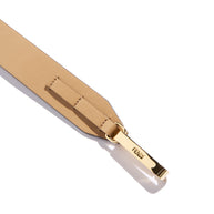 Fendi Pre-Fall 2021 Sheer Organza Shirt Dress Knit Slip & Leather Belt Set IT 40