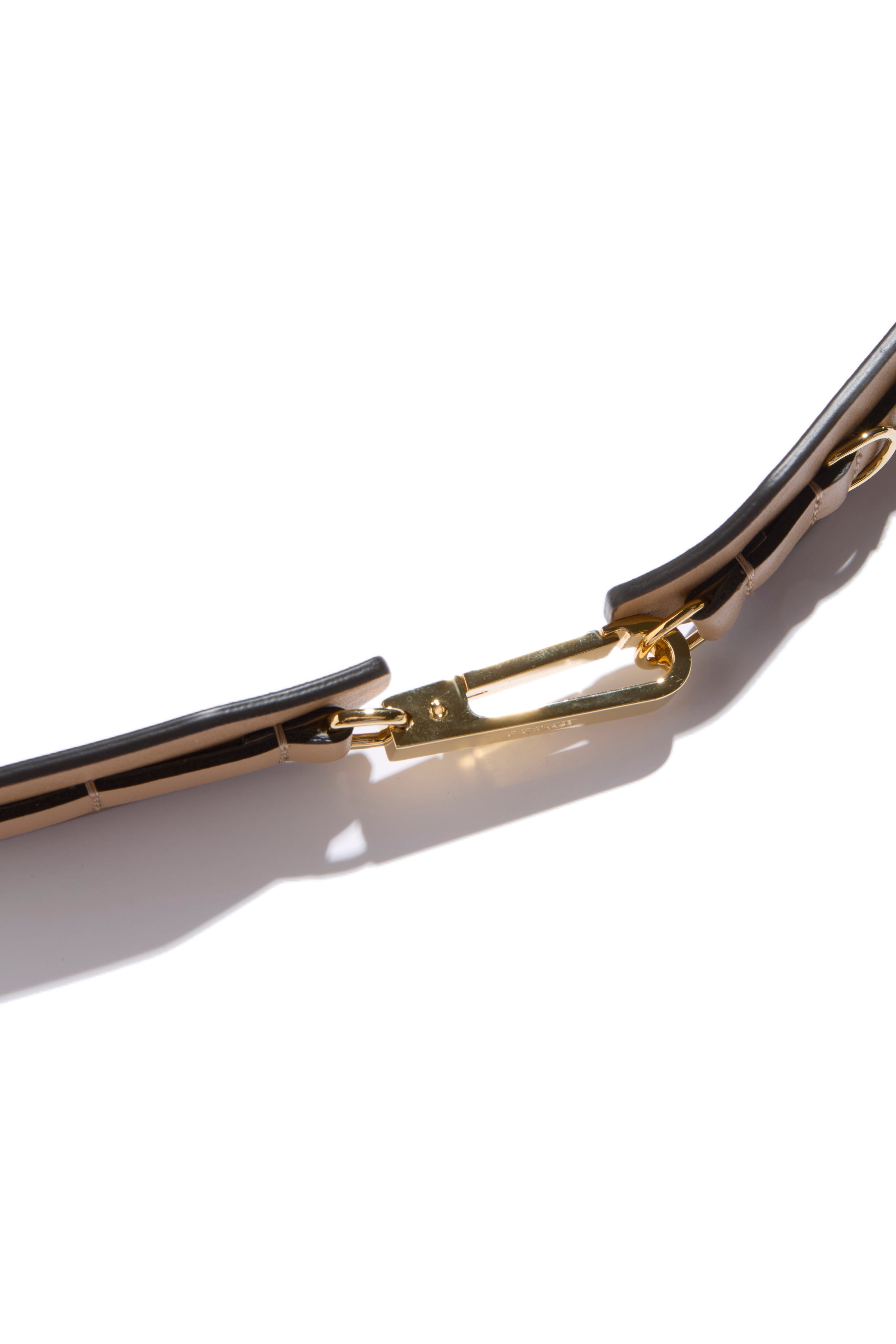 Fendi Pre-Fall 2021 Sheer Organza Shirt Dress Knit Slip & Leather Belt Set IT 40