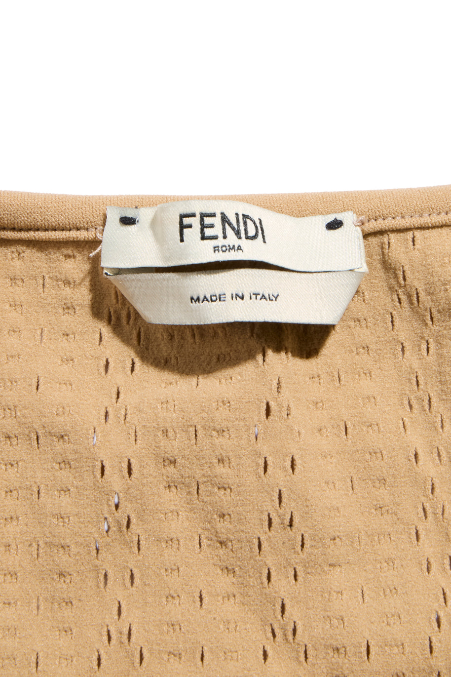 Fendi Pre-Fall 2021 Sheer Organza Shirt Dress Knit Slip & Leather Belt Set IT 40