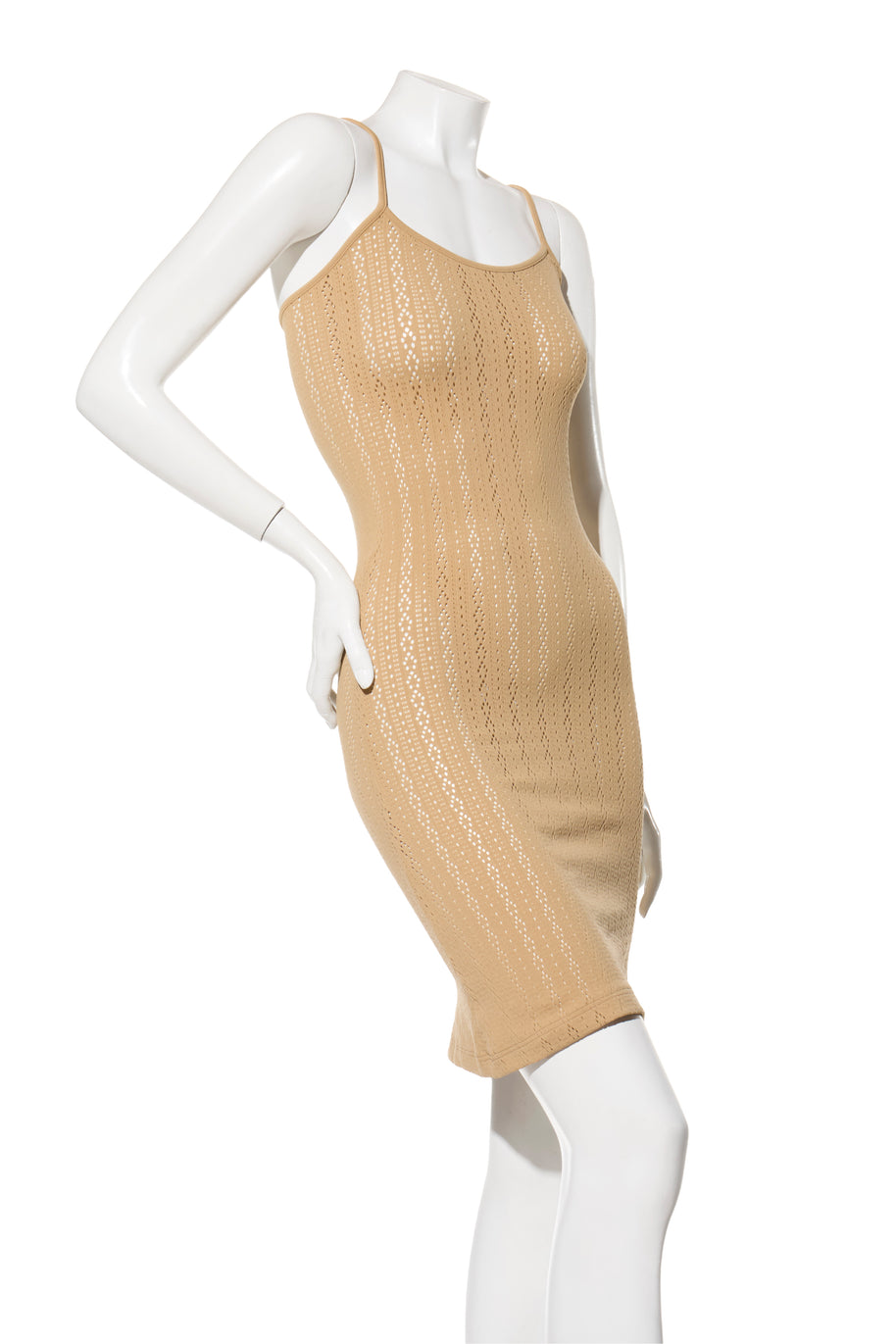 Fendi Pre-Fall 2021 Sheer Organza Shirt Dress Knit Slip & Leather Belt Set IT 40