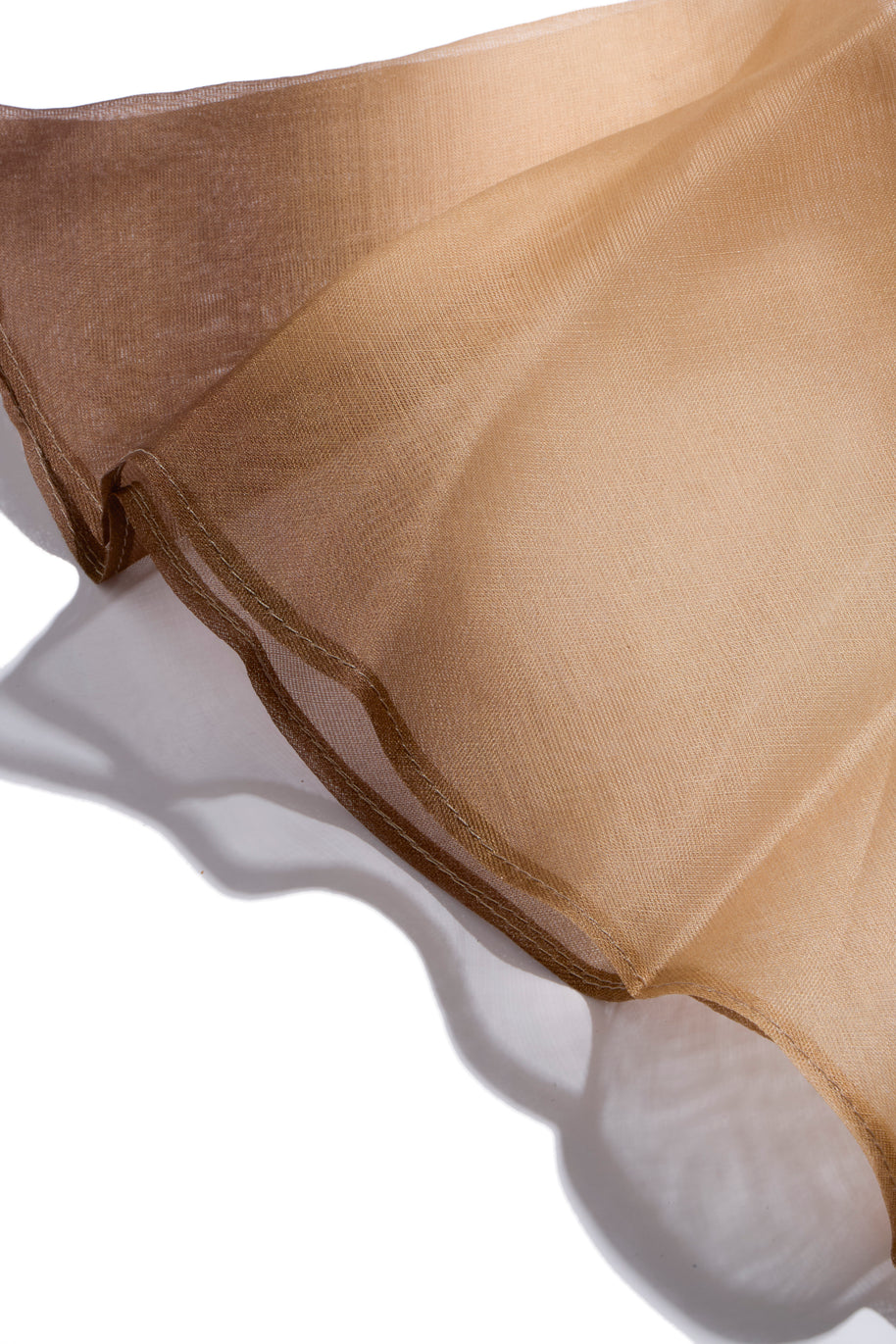 Fendi Pre-Fall 2021 Sheer Organza Shirt Dress Knit Slip & Leather Belt Set IT 40