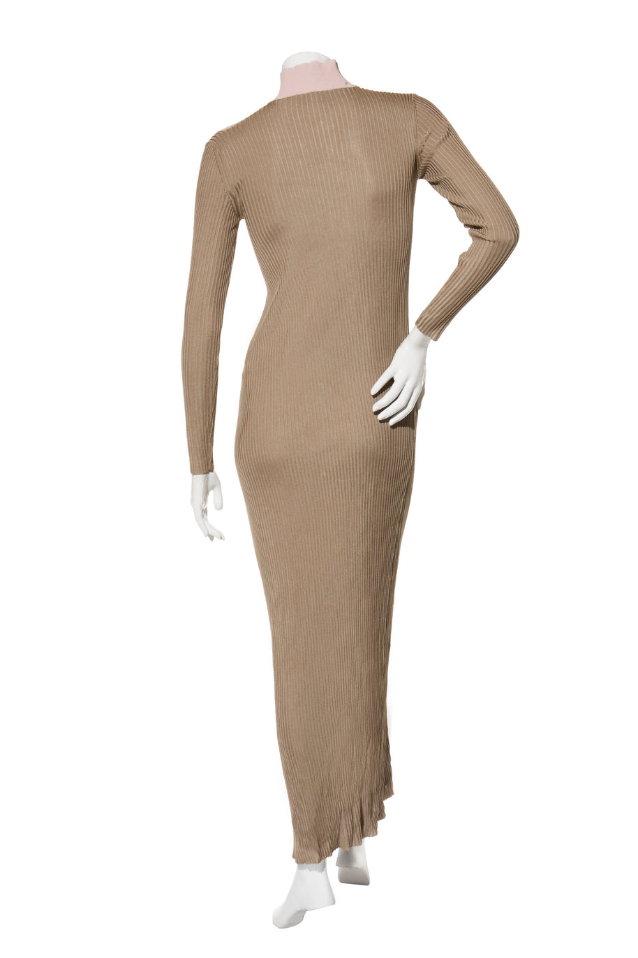 Fendi Pre-Fall 2018 Silk Ribbed Knit Maxi Dress IT 40 (US 4)