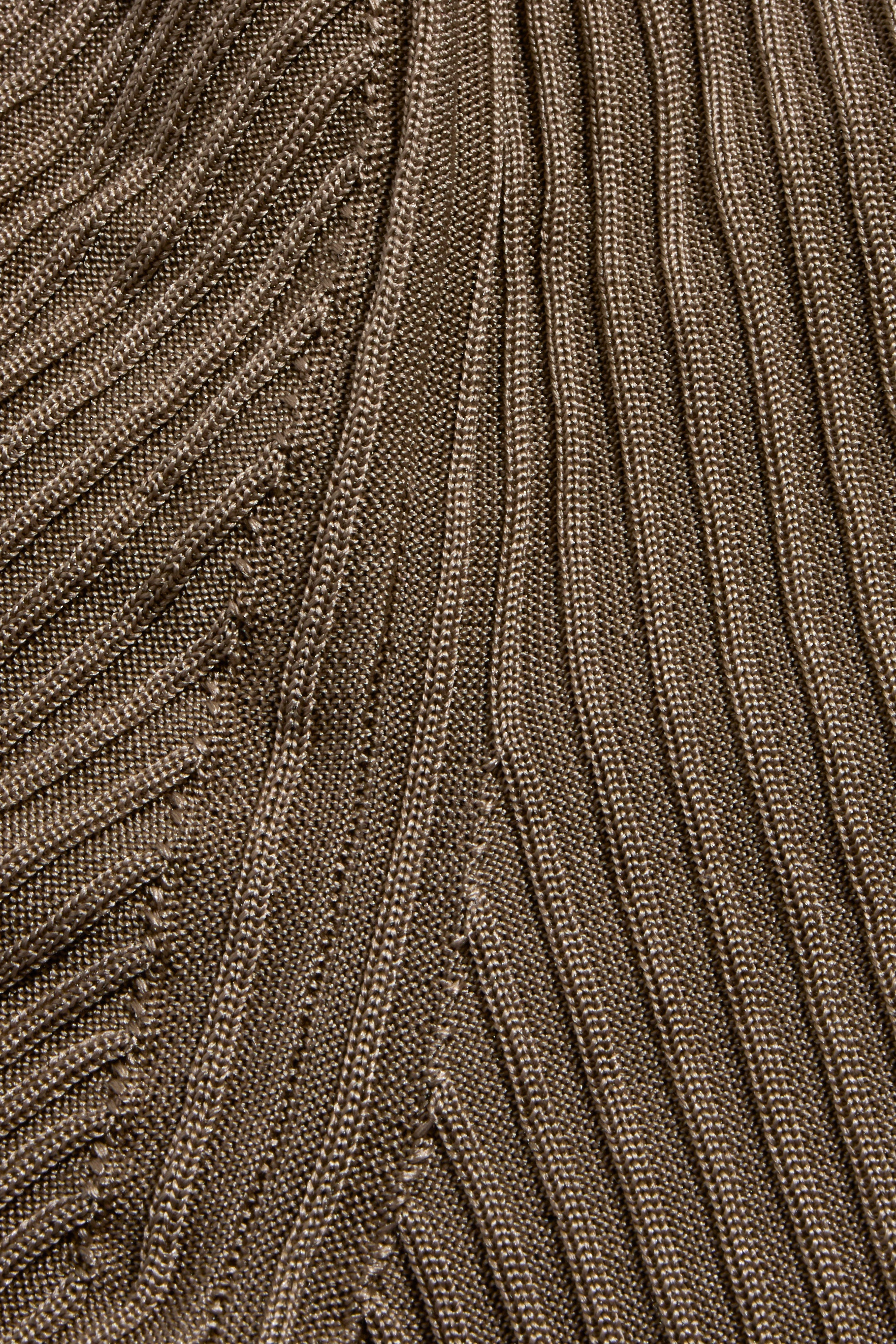 Fendi Pre-Fall 2018 Silk Ribbed Knit Maxi Dress IT 40 (US 4)