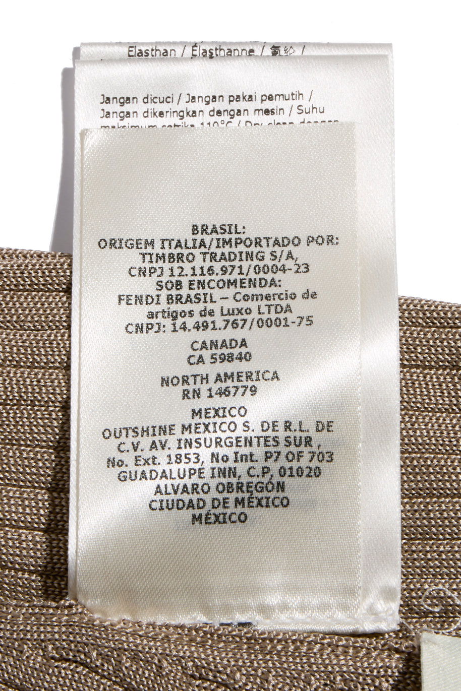 Fendi Pre-Fall 2018 Silk Ribbed Knit Maxi Dress IT 40 (US 4)