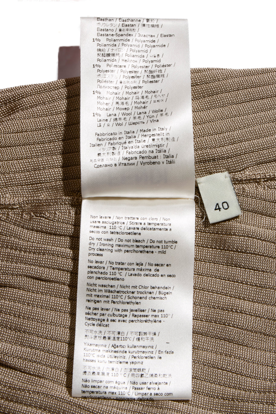 Fendi Pre-Fall 2018 Silk Ribbed Knit Maxi Dress IT 40 (US 4)