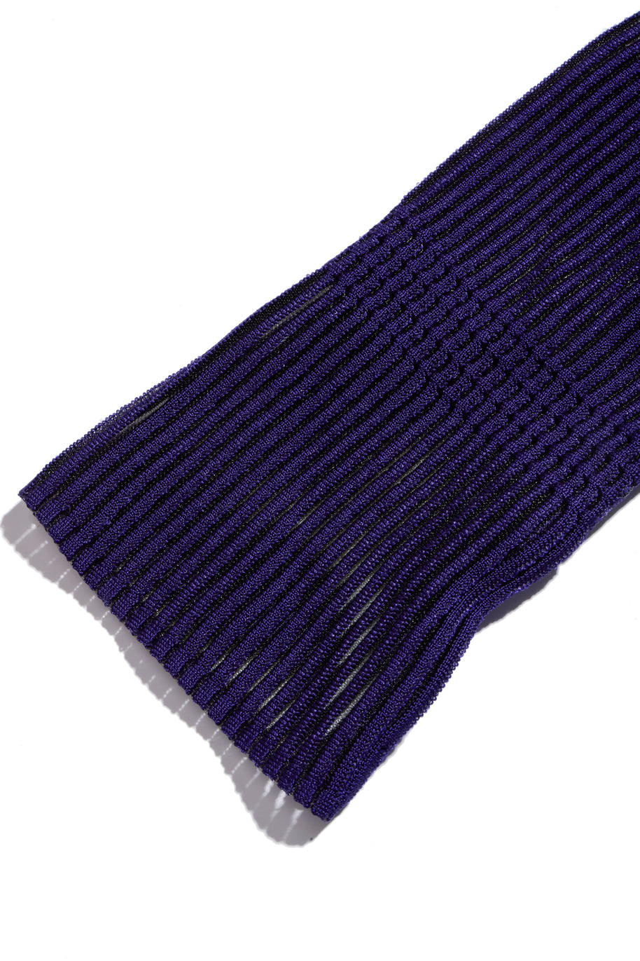 Givenchy Fall/Winter 2022 Runway Violet Mesh Rib Knit Pleated Tiered Mini Dress Size Small