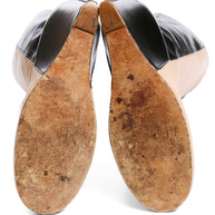 CÉLINE FW12 Two-Tone Leather Wedge Boots Phoebe Philo Era Size 38.5