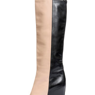 CÉLINE FW12 Two-Tone Leather Wedge Boots Phoebe Philo Era Size 38.5