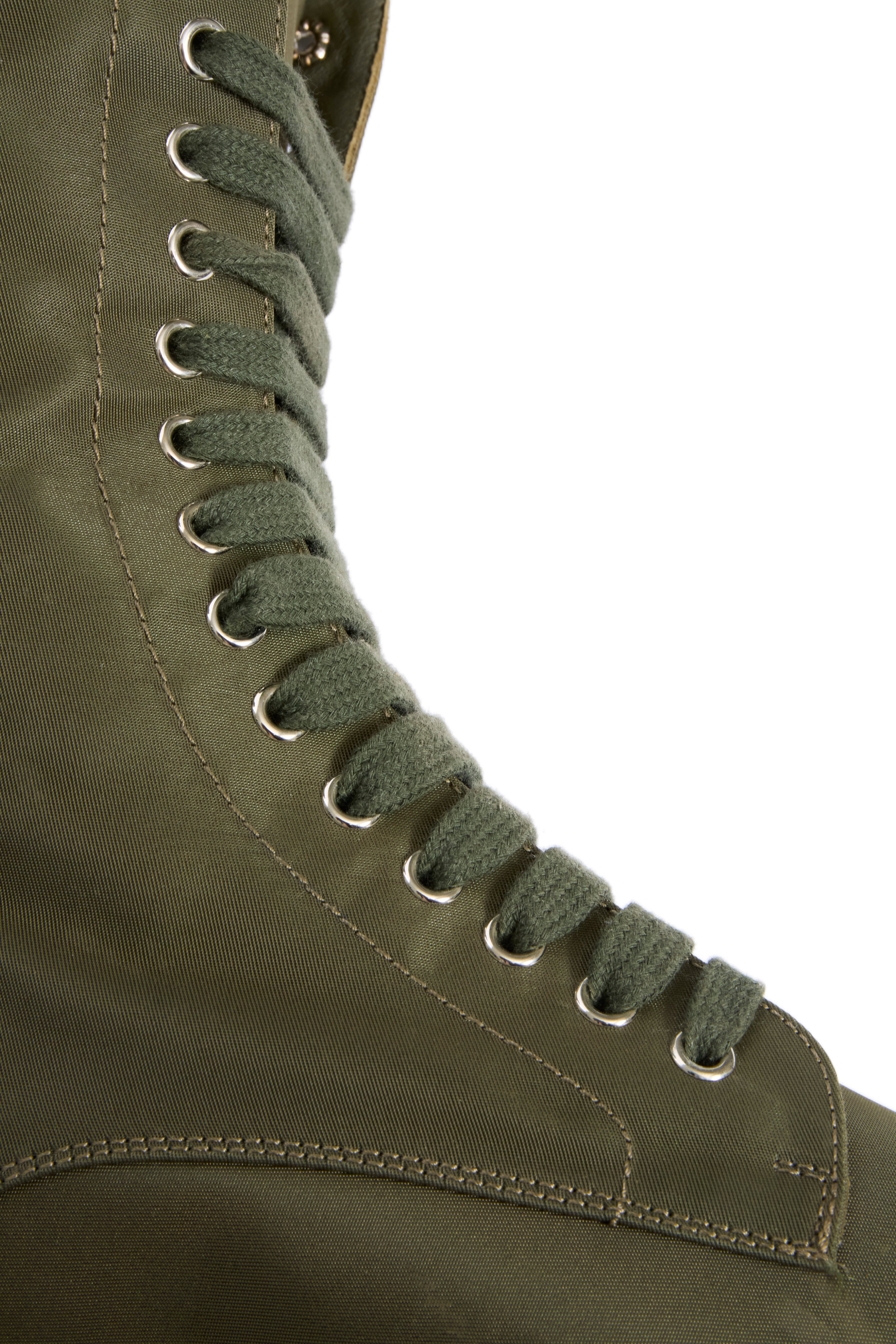 The Attico Selene Platform Boots Size 40 Military Green FW 2021 Made in Italy