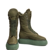 The Attico Selene Platform Boots Size 40 Military Green FW 2021 Made in Italy