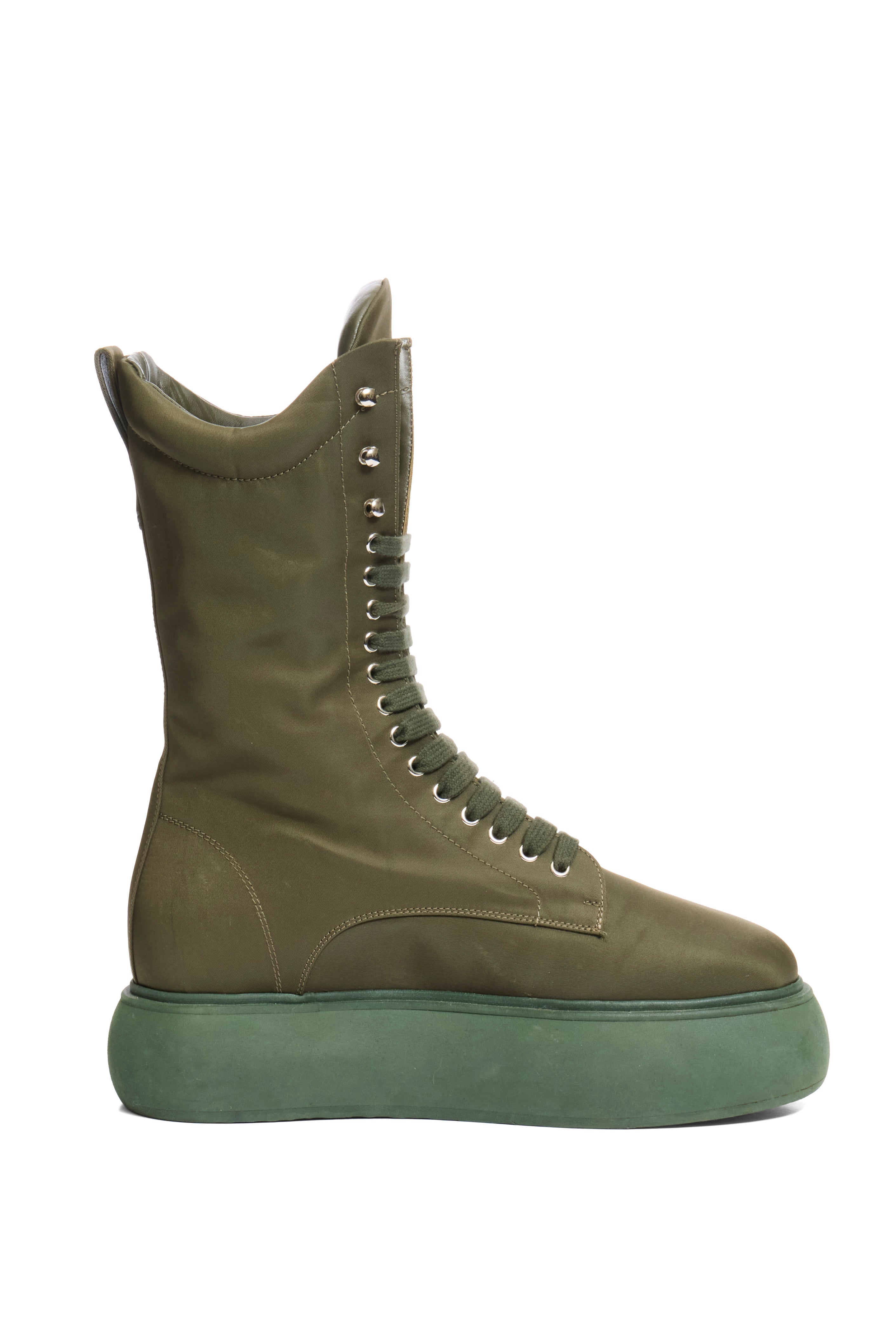 The Attico Selene Platform Boots Size 40 Military Green FW 2021 Made in Italy