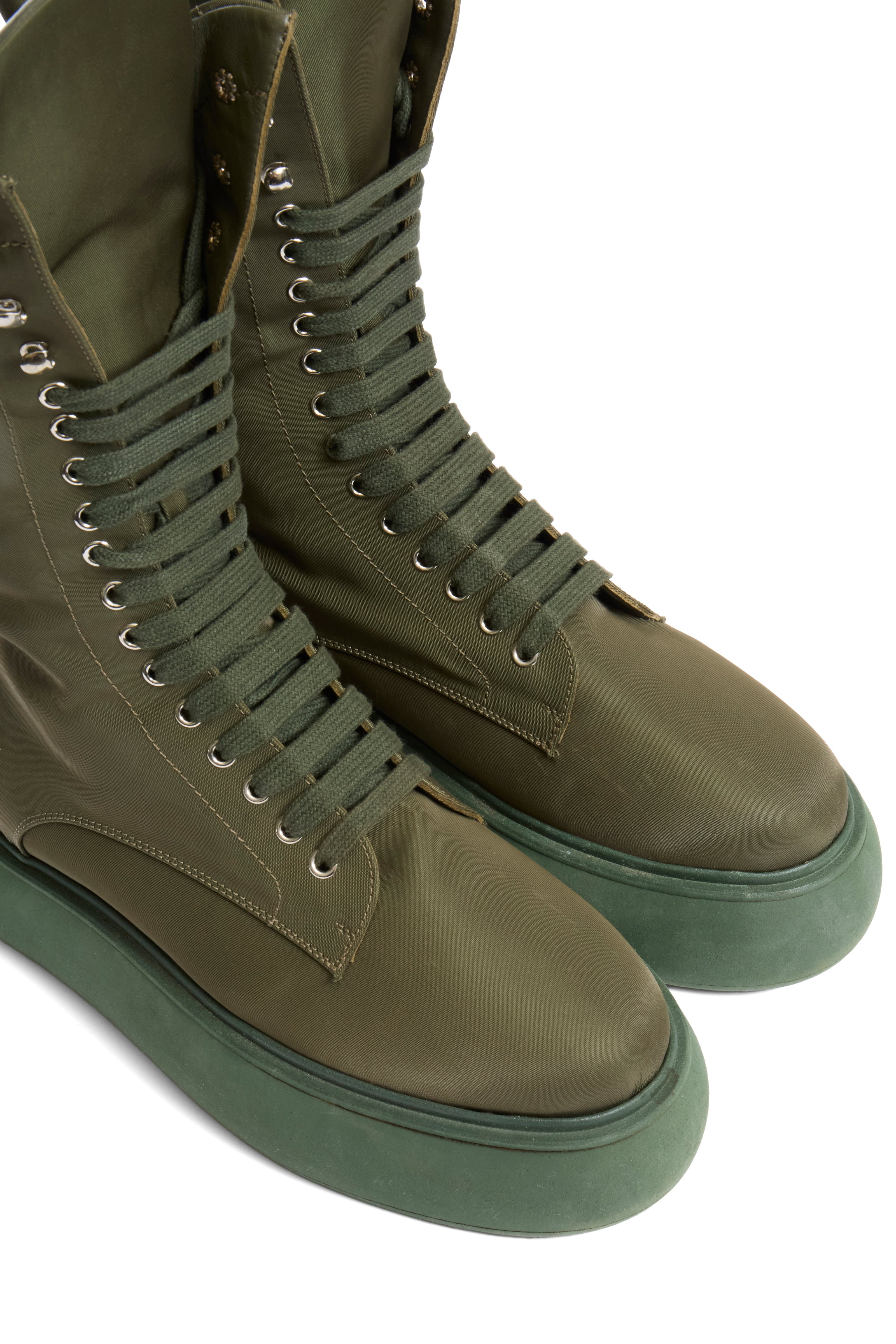 The Attico Selene Platform Boots Size 40 Military Green FW 2021 Made in Italy
