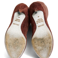 Alberto Moretti Chestnut Suede Knee-High Stiletto Boots FW18 Collection (IT 39)