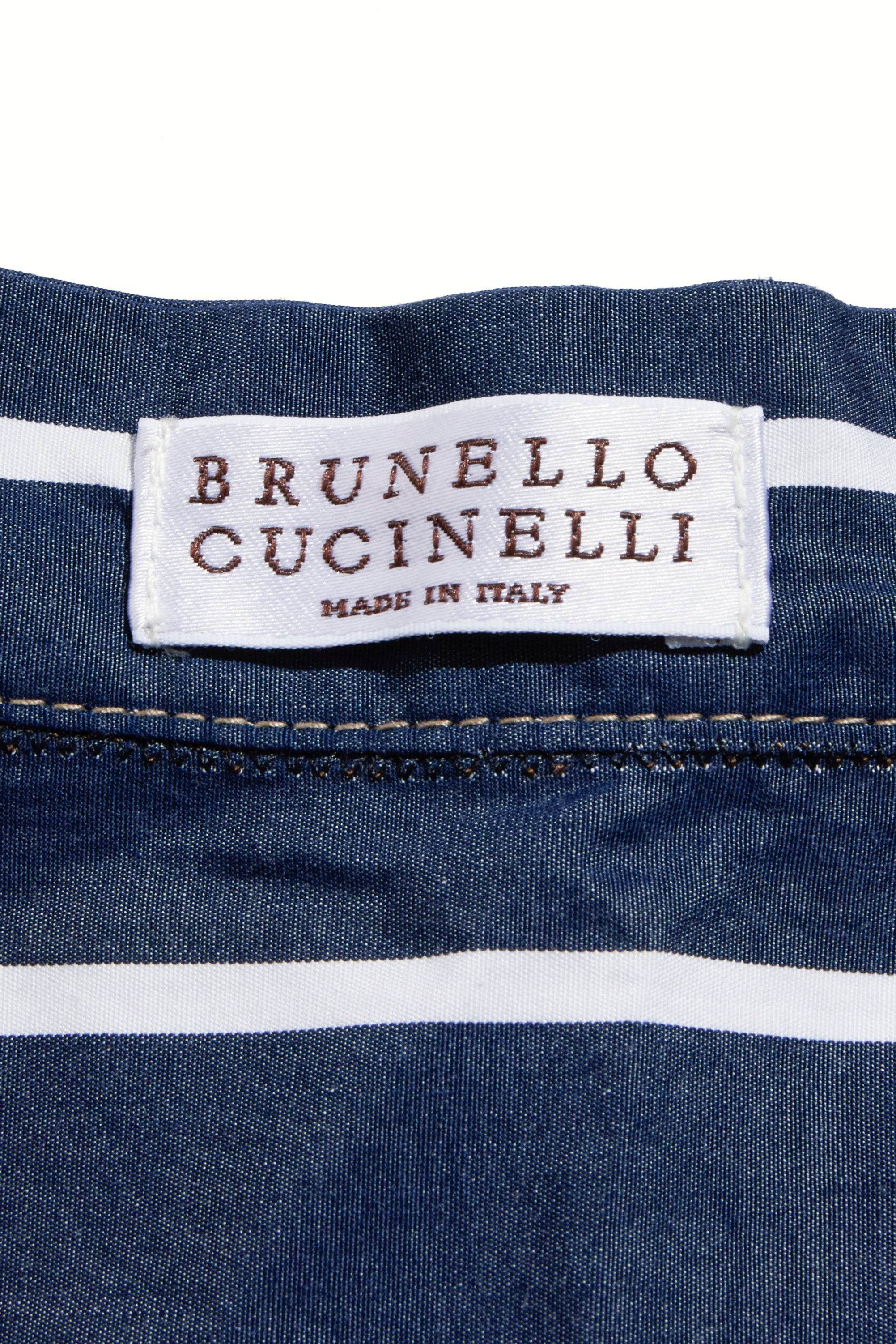 Brunello Cucinelli SS19 Striped Belted Shirt Dress Size XS