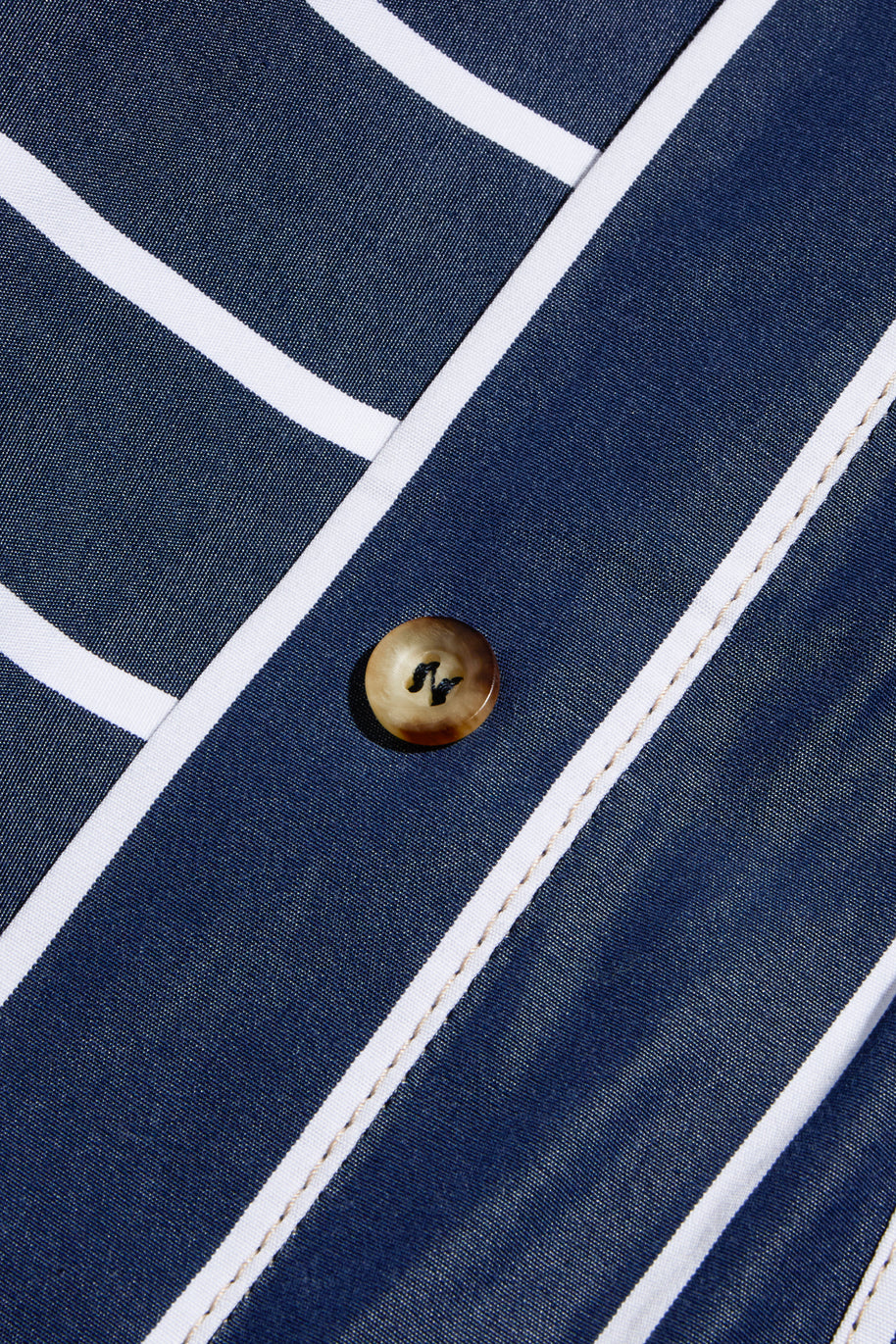 Brunello Cucinelli SS19 Striped Belted Shirt Dress Size XS