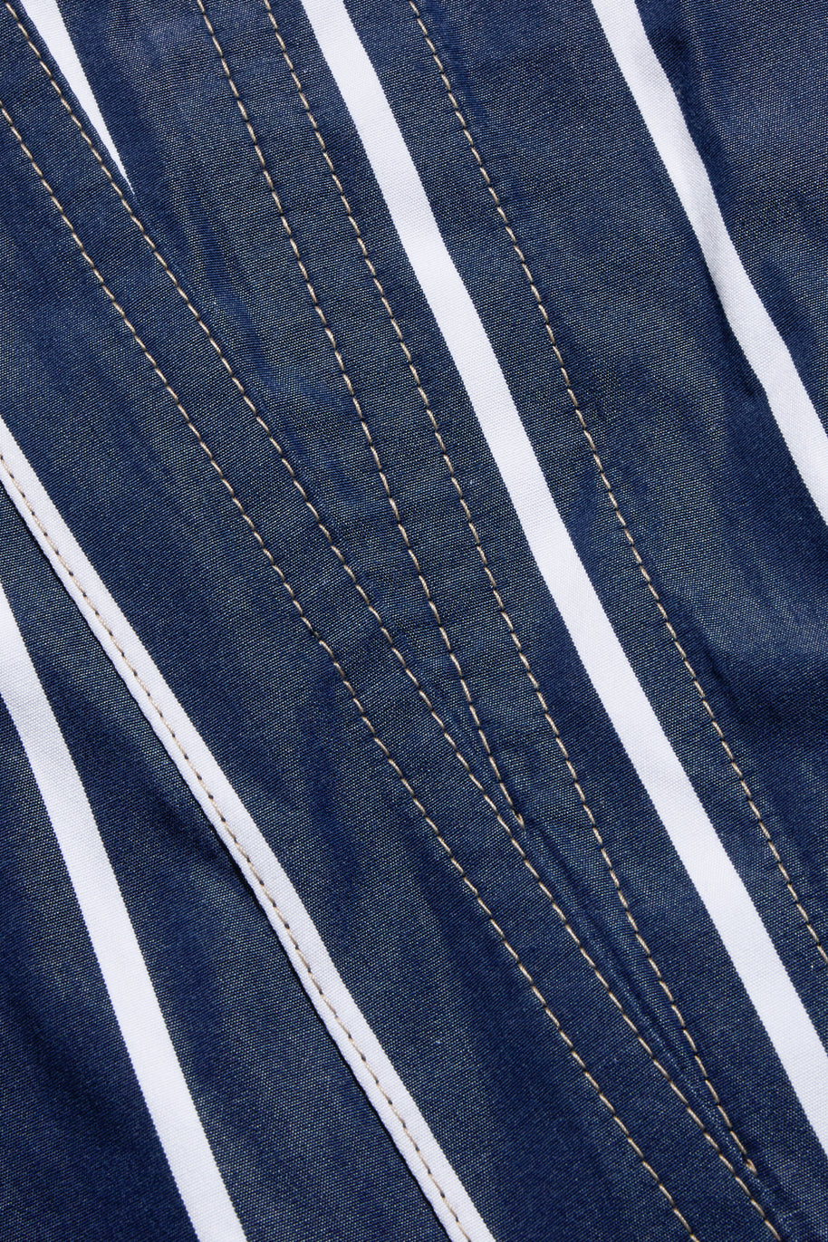 Brunello Cucinelli SS19 Striped Belted Shirt Dress Size XS