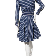 Brunello Cucinelli SS19 Striped Belted Shirt Dress Size XS