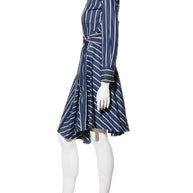 Brunello Cucinelli SS19 Striped Belted Shirt Dress Size XS