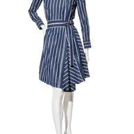 Brunello Cucinelli SS19 Striped Belted Shirt Dress Size XS