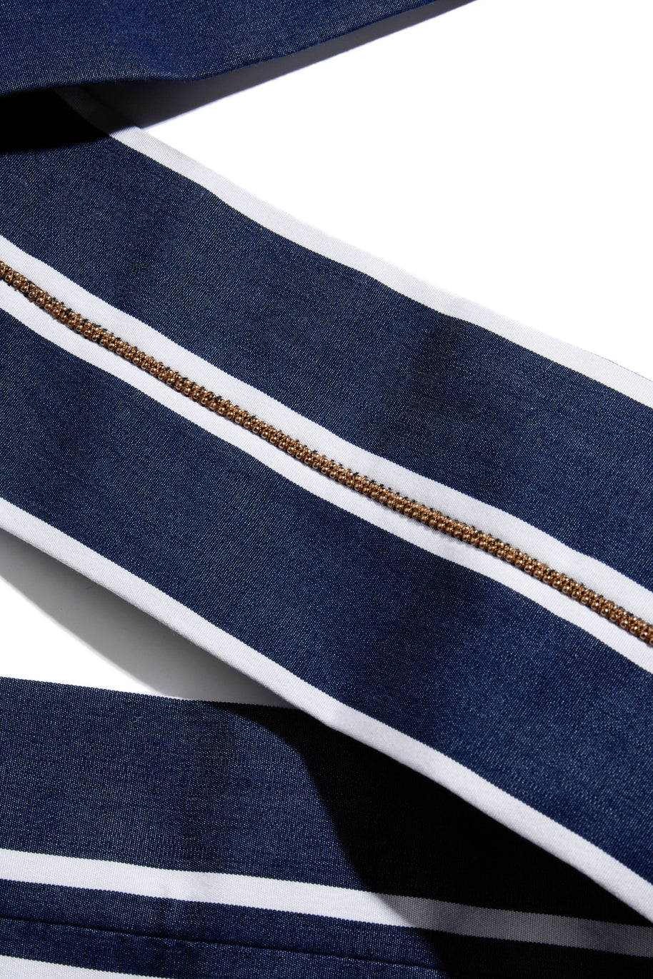 Brunello Cucinelli SS19 Striped Belted Shirt Dress Size XS