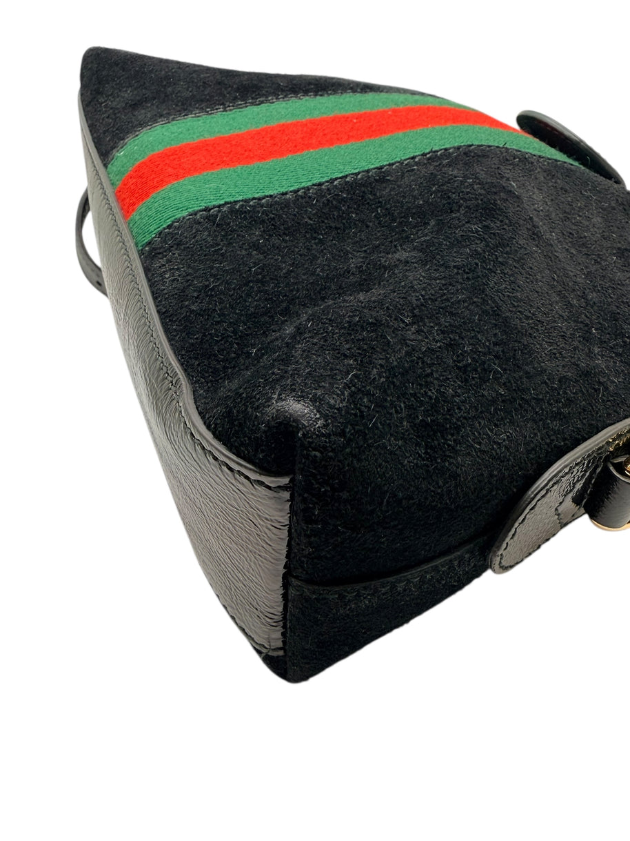 Gucci Ophidia Black Suede GG Web Shoulder Bag | Italy c. 2018–2019
