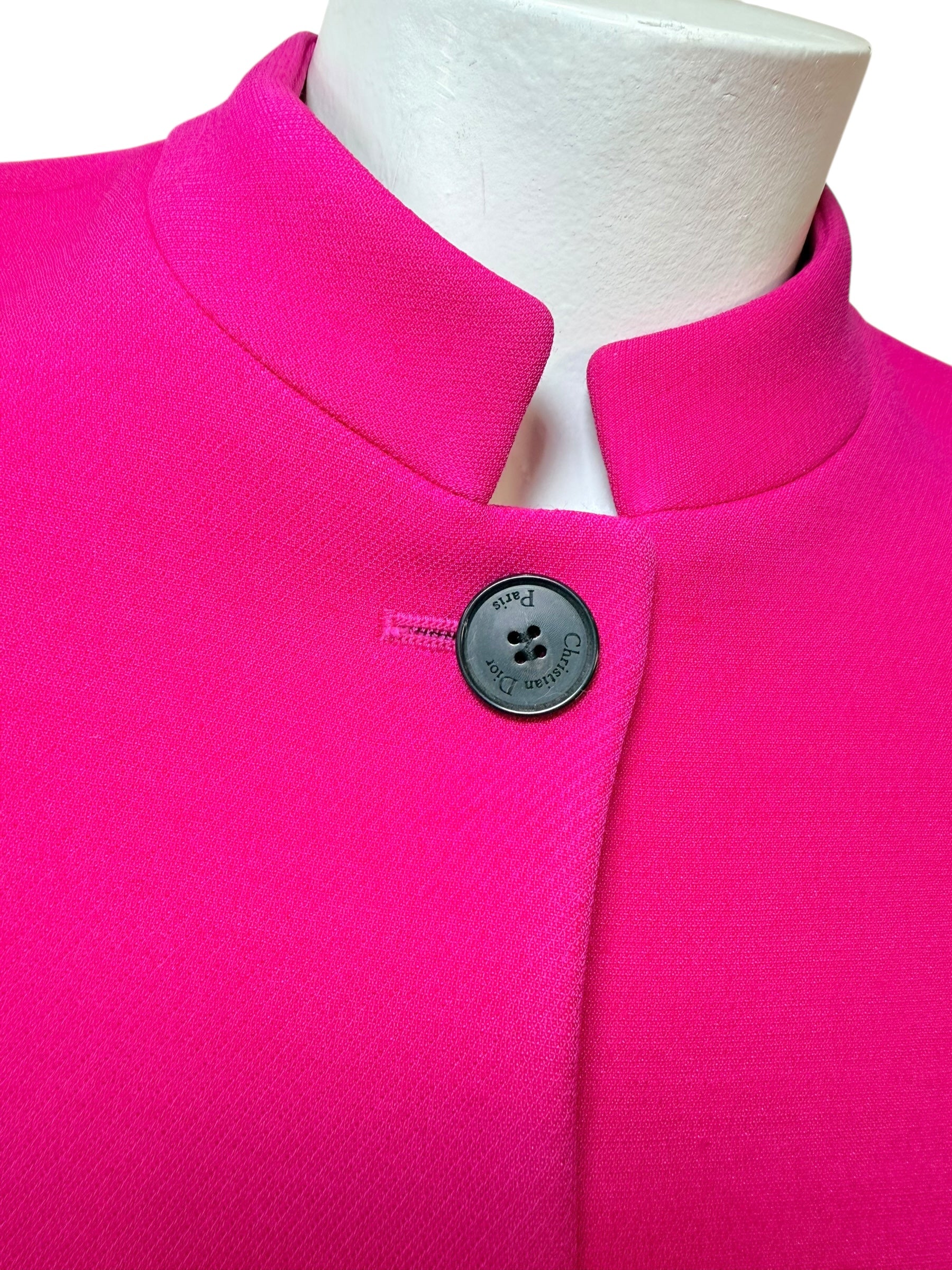 Christian Dior Fuchsia Wool Silk Skirt Suit Set 2023 Size FR36 US4
