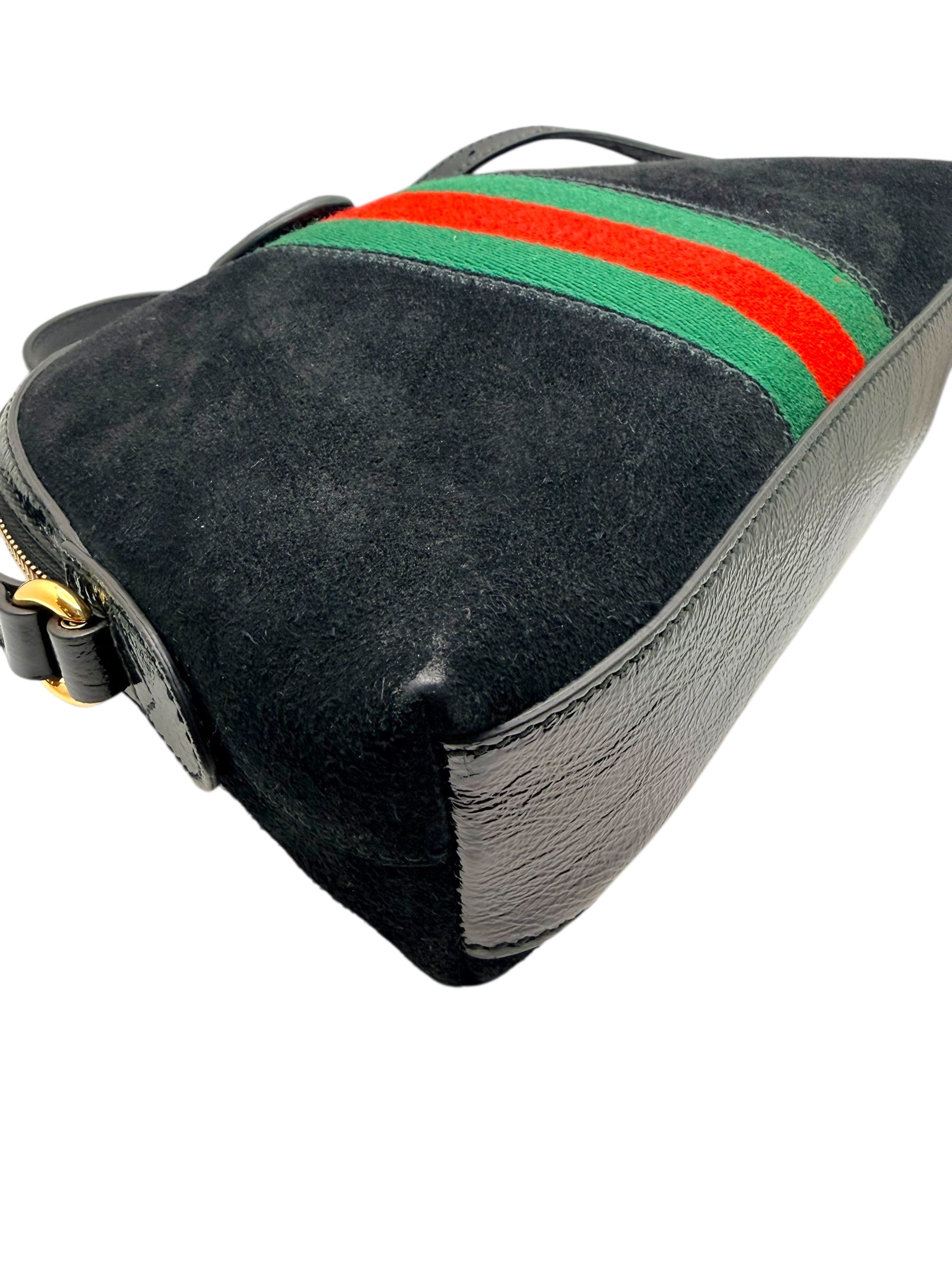 Gucci Ophidia Black Suede GG Web Shoulder Bag | Italy c. 2018–2019