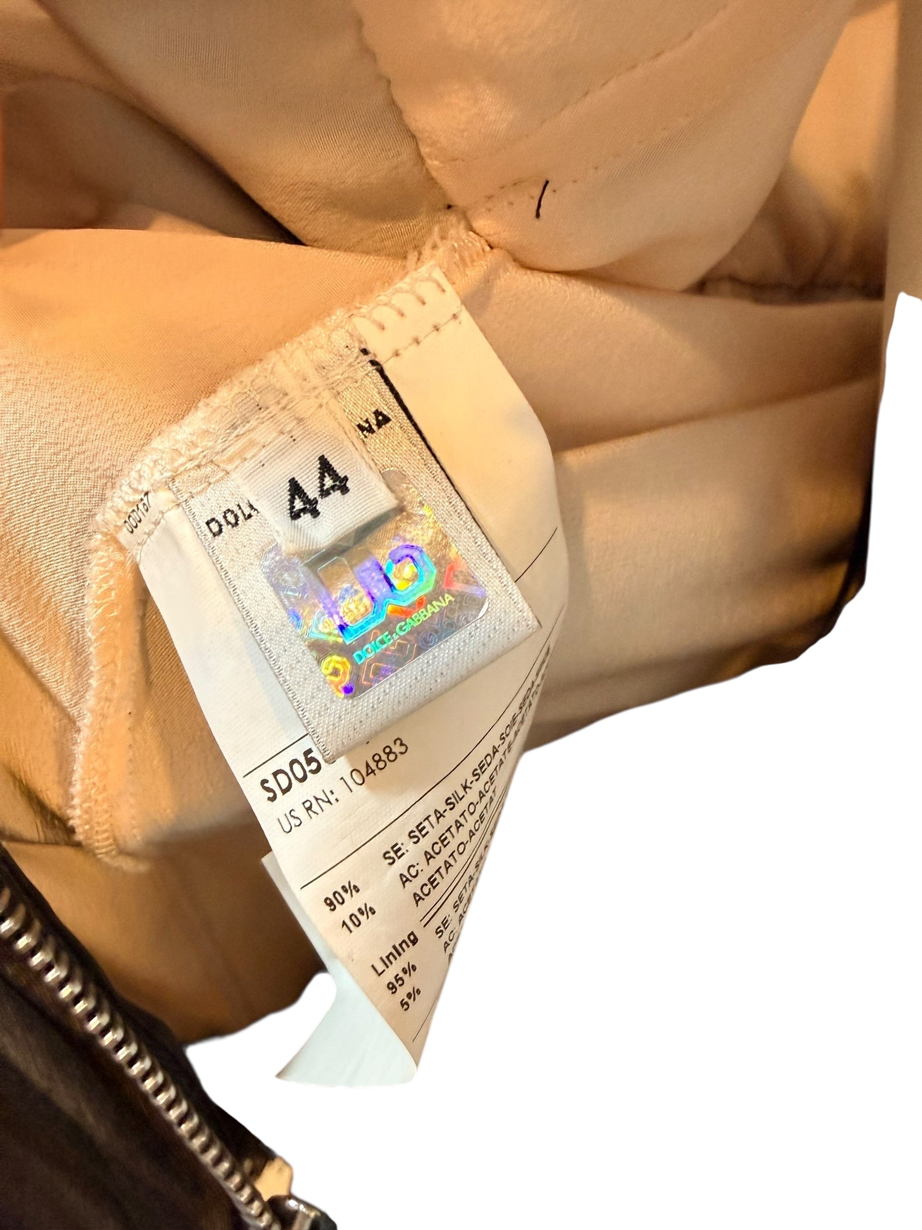 Dolce & Gabbana Sheer Silk Bow Strap Dress Early 2000s IT 44