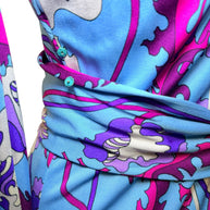 Vintage Emilio Pucci Psychedelic Print Long Sleeve Midi Dress | 1960s–1970s Italy