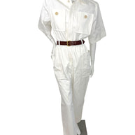 SAINT LAURENT 2023 White Utility Jumpsuit FR 36 NWT