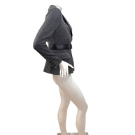 Christian Dior SS2011 3-Piece Wool Blazer, Removable Cape & Logo Belt Set FR36 | Galliano Era