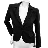 Love Moschino Black Tailored Jacket with Corset Lace-Up Sides IT 42 / US 6 (FW18/19)