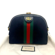 Gucci Ophidia Black Suede GG Web Shoulder Bag | Italy c. 2018–2019