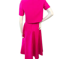 Christian Dior Fuchsia Wool Silk Skirt Suit Set 2023 Size FR36 US4